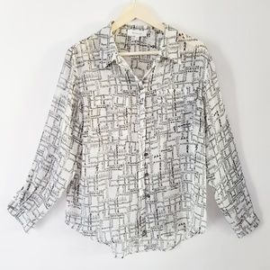 Two By Vince Camuto M Sheer Button Down